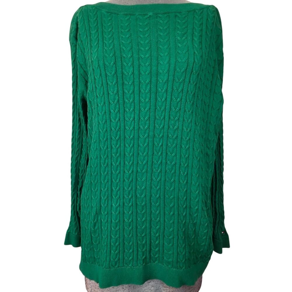 Tommy Hilfiger Green Cotten Sweater Size XL